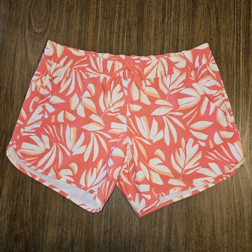 Women’s Columbia Bright Poppy Magnolia Print Walnut River Shorts L